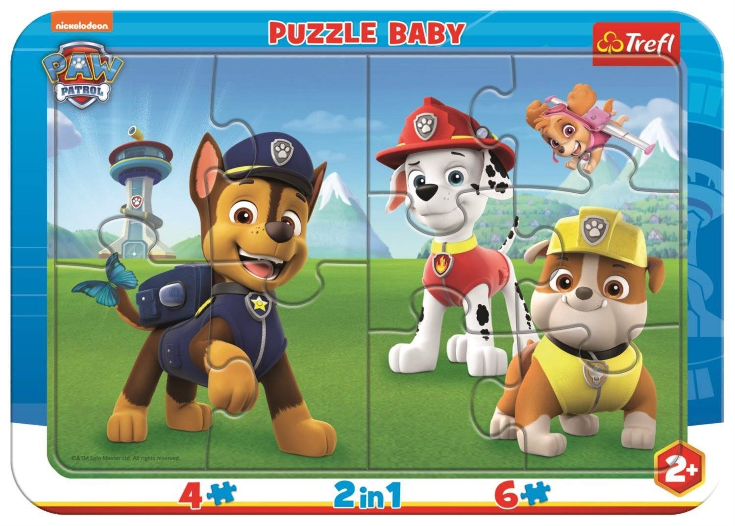 TREFL Baby-Puzzle Happy Paw Patrol 2in1, 10 Teile