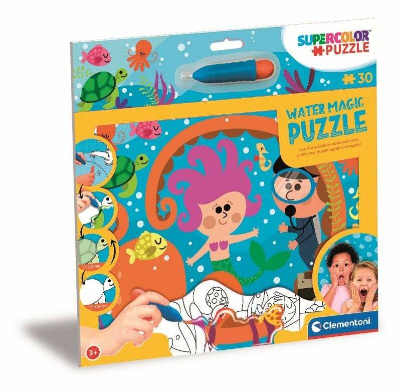 CLEMENTONI Wassermalerei Puzzle Wasserzauber: Tiefsee 30 Teile