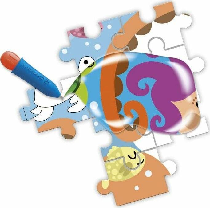 CLEMENTONI Wassermalerei Puzzle Wasserzauber: Tiefsee 30 Teile