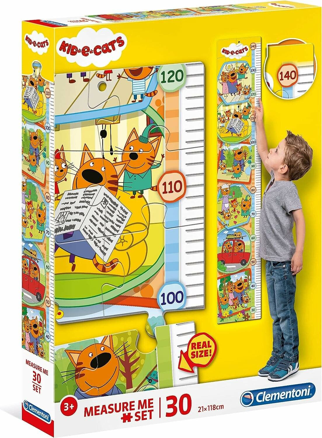 CLEMENTONI Puzzle Meter Kind gegen Katze 30 Teile