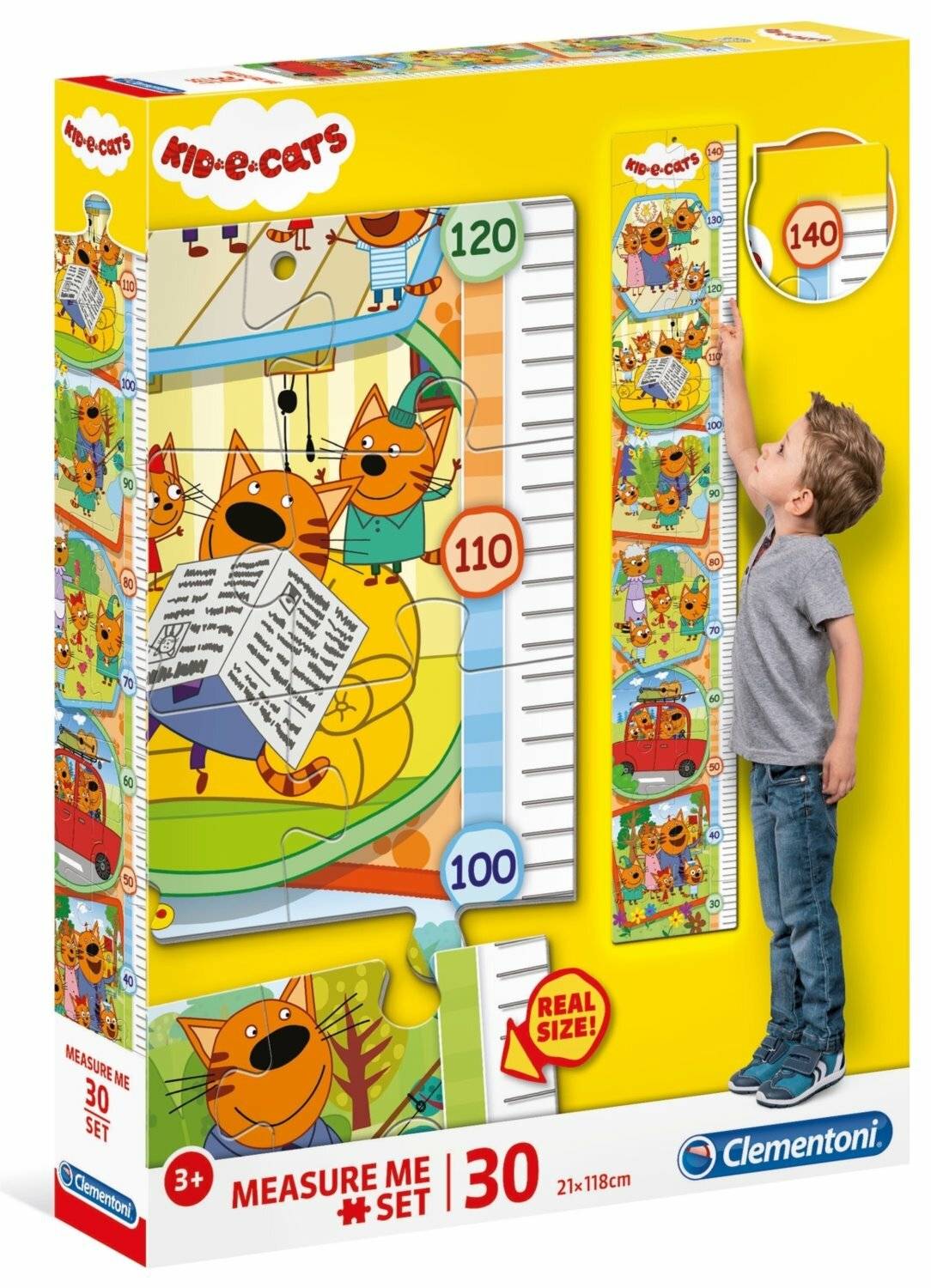 CLEMENTONI Puzzle Meter Kind gegen Katze 30 Teile