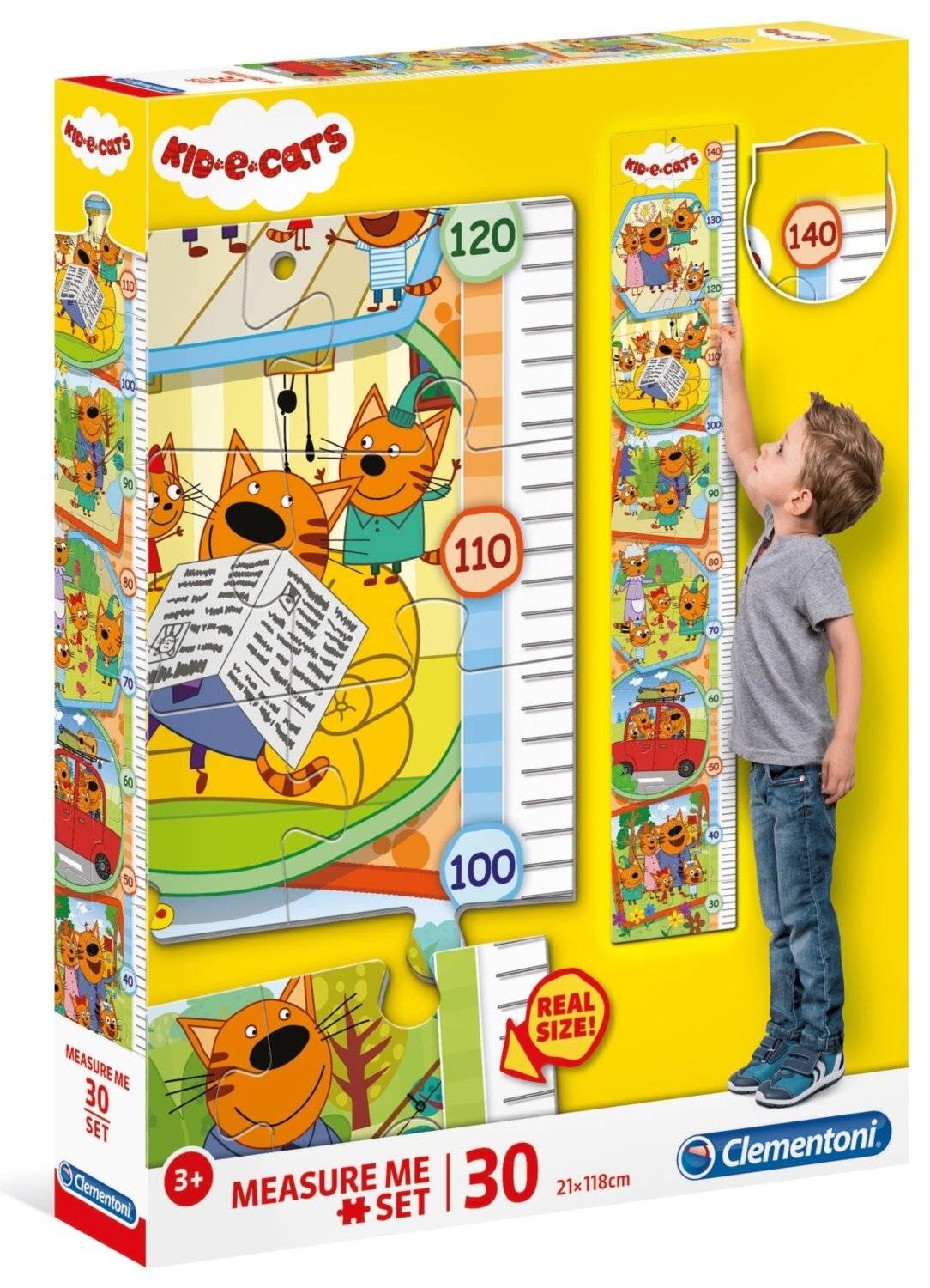 CLEMENTONI Puzzle Meter Kind gegen Katze 30 Teile