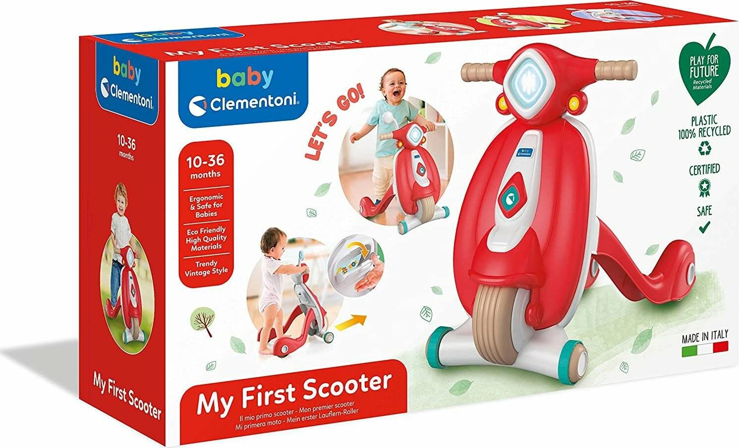 CLEMENTONI BABY Walking Scooter Vespa rot (Play For Future)