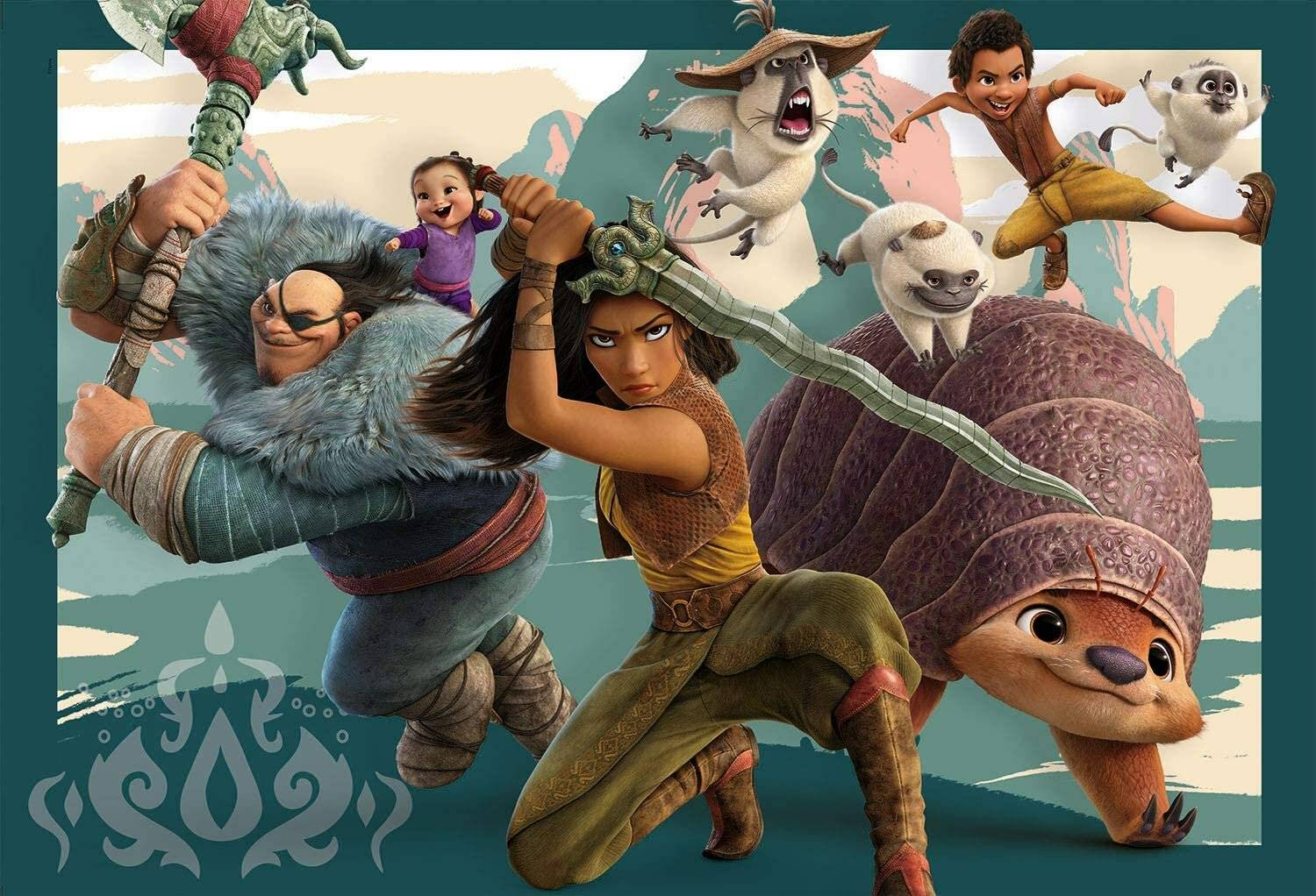 CLEMENTONI Puzzle Raya und der Drache MAXI 104 Teile