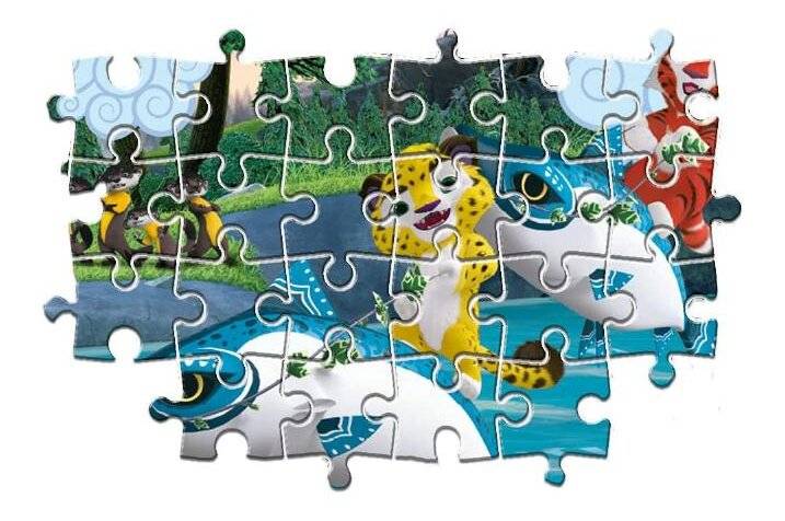 CLEMENTONI Puzzle Leo und Tig auf dem Wasser MAXI 24 Teile