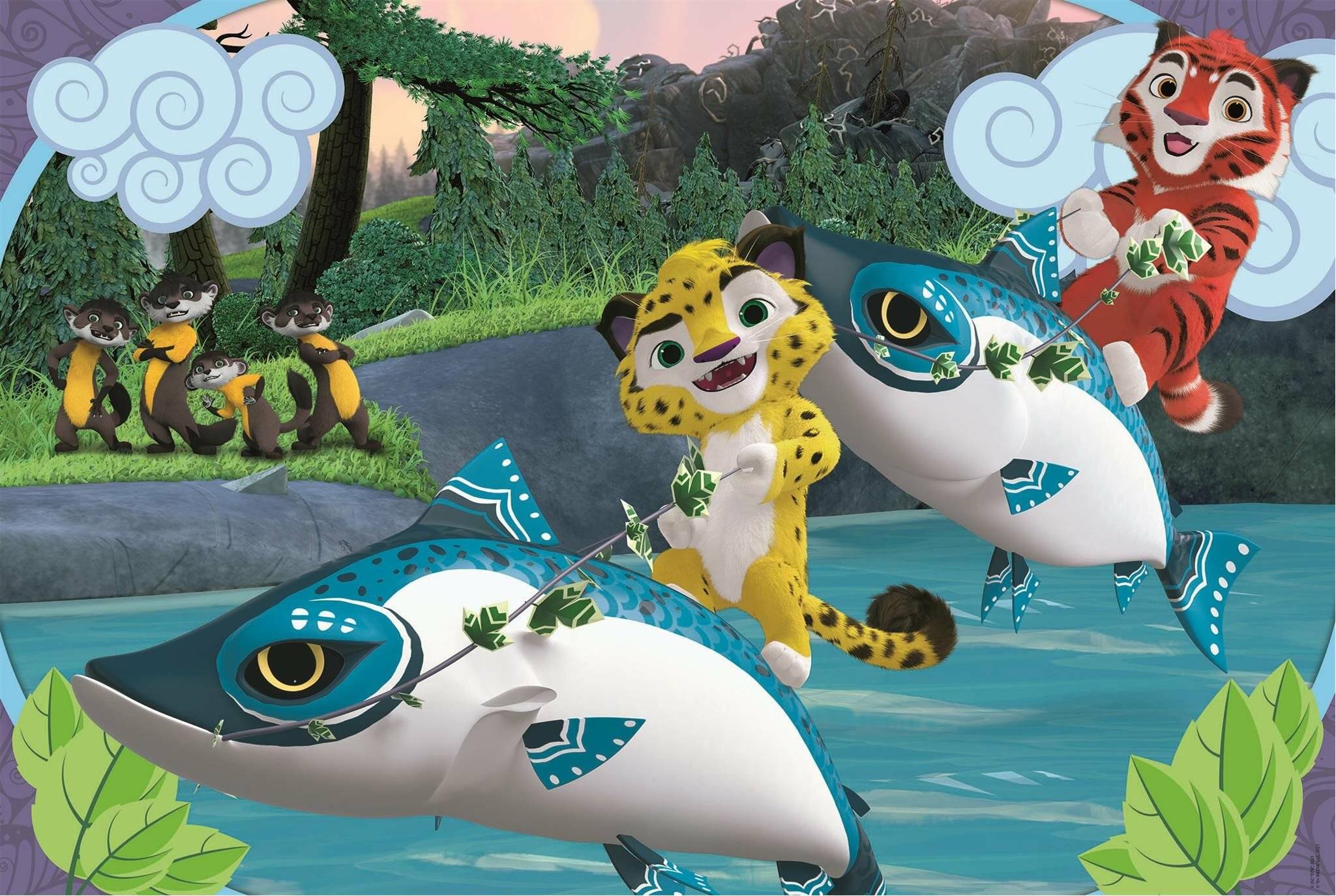 CLEMENTONI Puzzle Leo und Tig auf dem Wasser MAXI 24 Teile