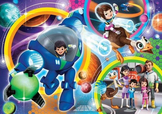 CLEMENTONI Puzzle Miles from the Future: die Familie MAXI 104 Teile