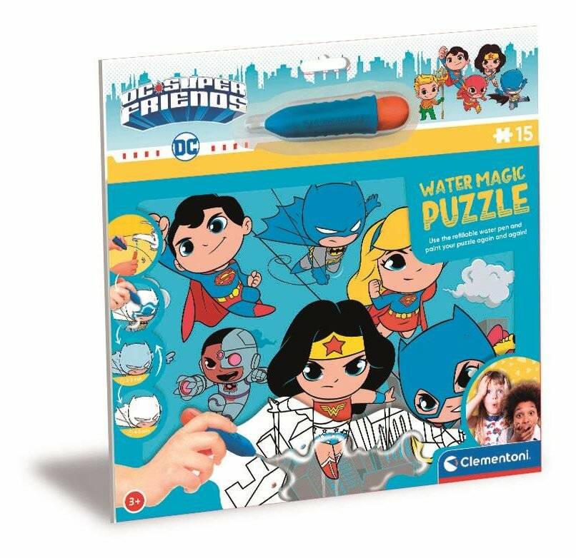 CLEMENTONI Wassermalerei Puzzle Wasserzauber: 15 Teile