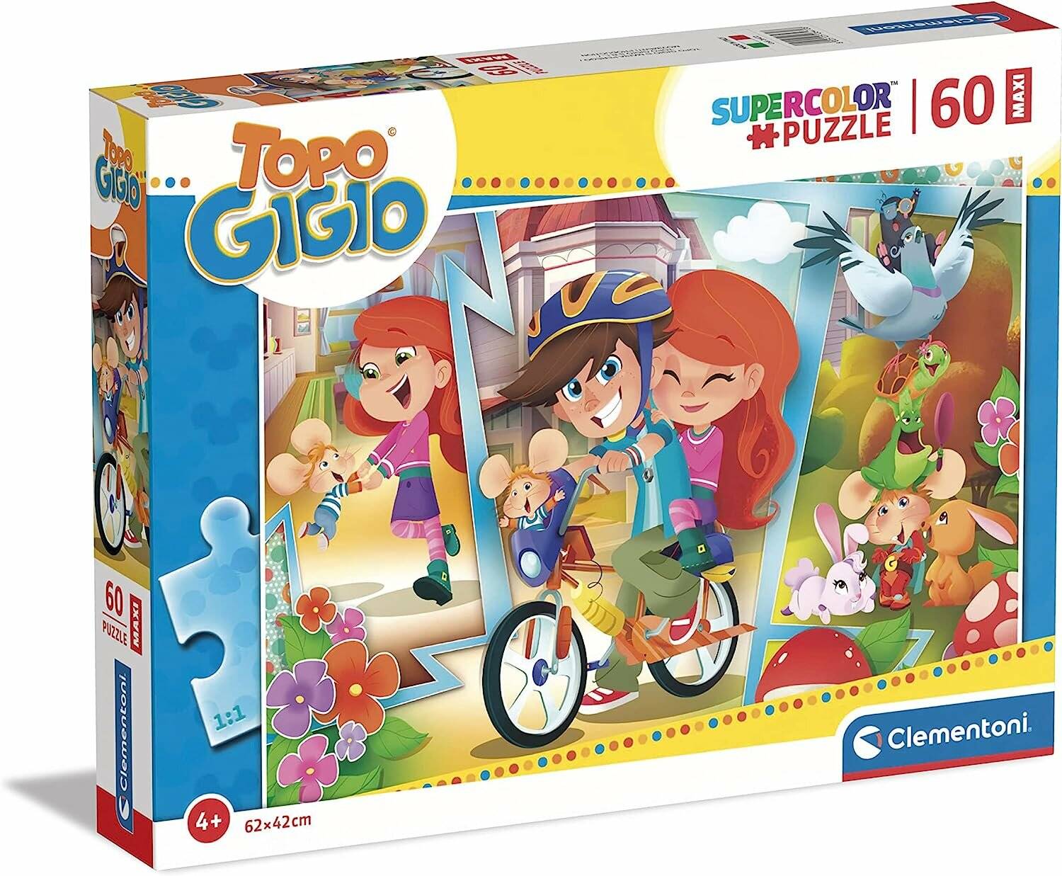 CLEMENTONI Puzzle Gigio die Maus hat Spaß MAXI 60 Teile