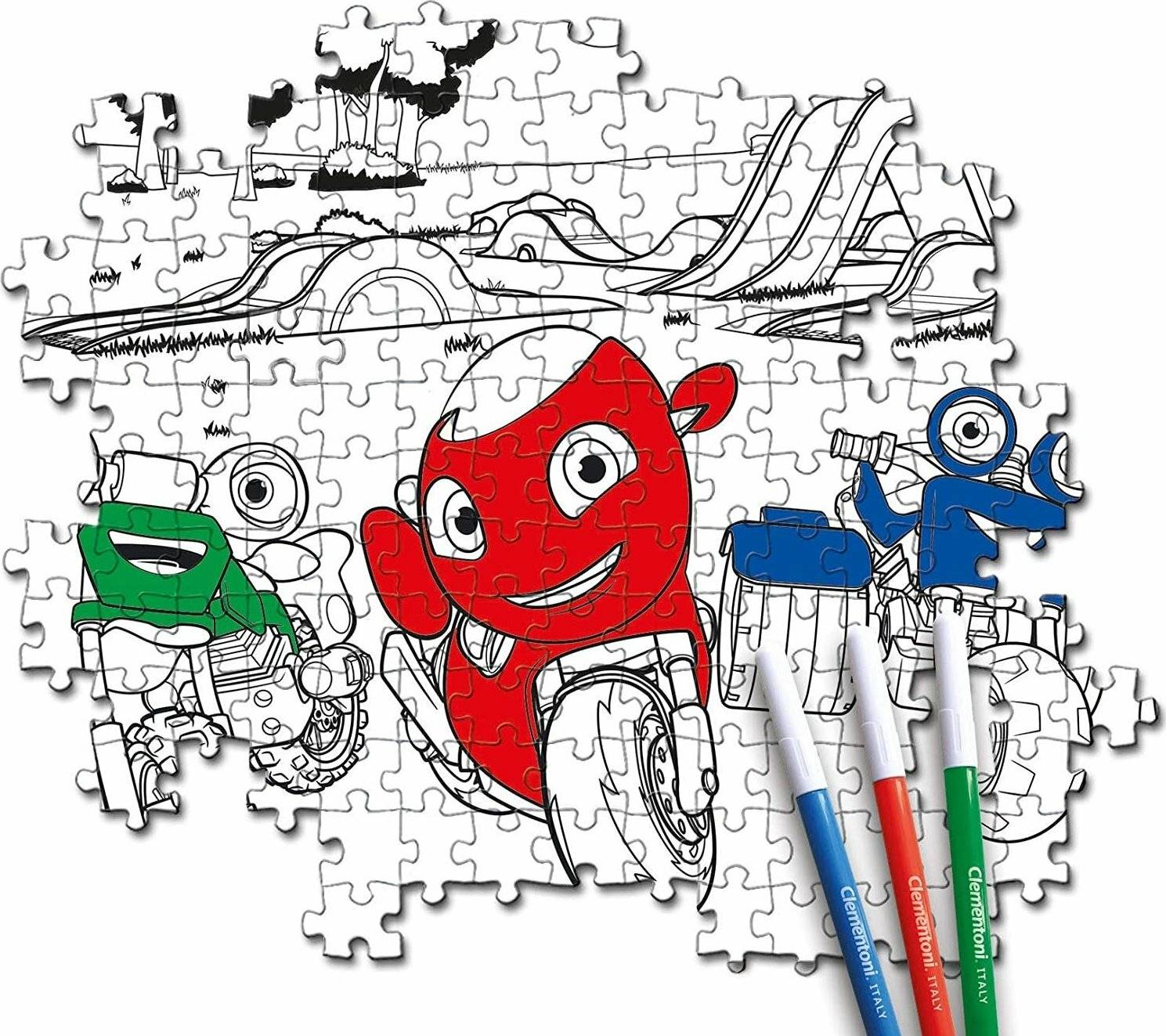 CLEMENTONI Doppelseitiges Rätsel Ricky Zoom 104 Teile