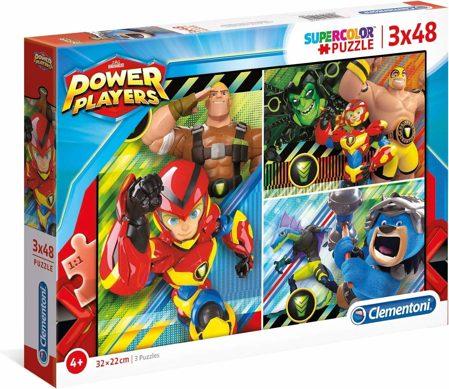 CLEMENTONI Puzzle Power Players 3x48 Teile