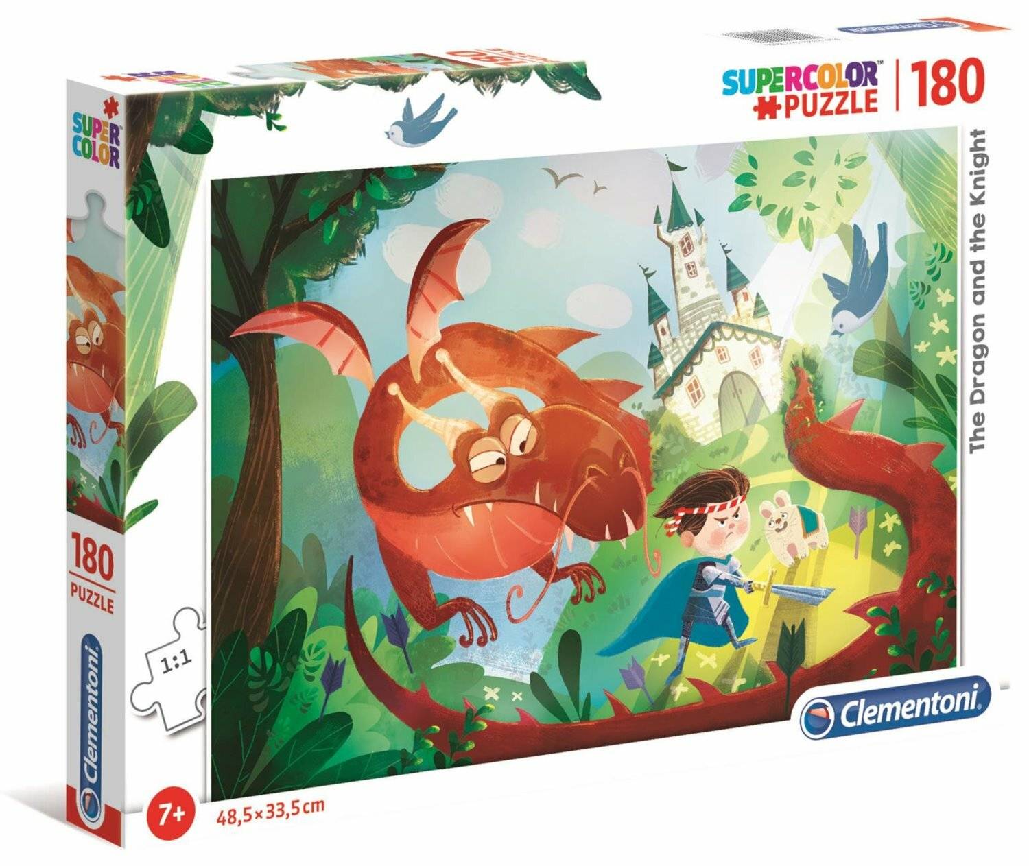 CLEMENTONI Puzzle Drache und Ritter 180 Teile