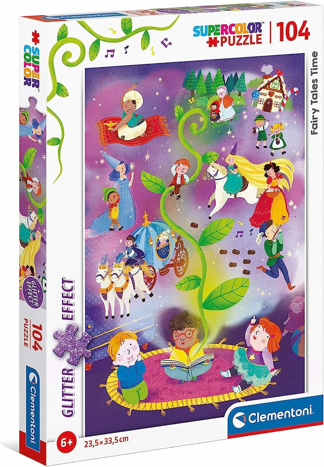 CLEMENTONI Glitzerpuzzle Fairy Time 104 Teile