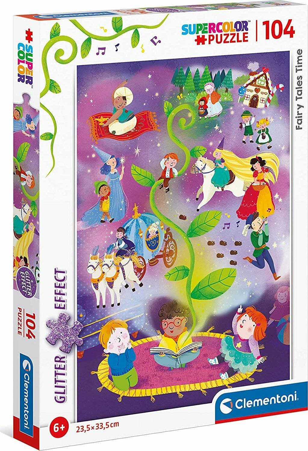 CLEMENTONI Glitzerpuzzle Fairy Time 104 Teile