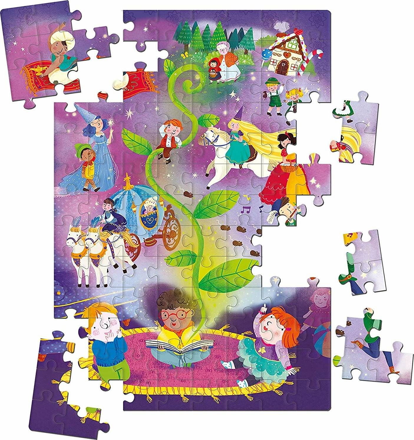 CLEMENTONI Glitzerpuzzle Fairy Time 104 Teile