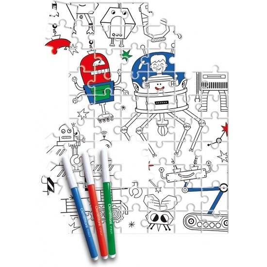 CLEMENTONI Wendepuzzle Robots 60 Teile