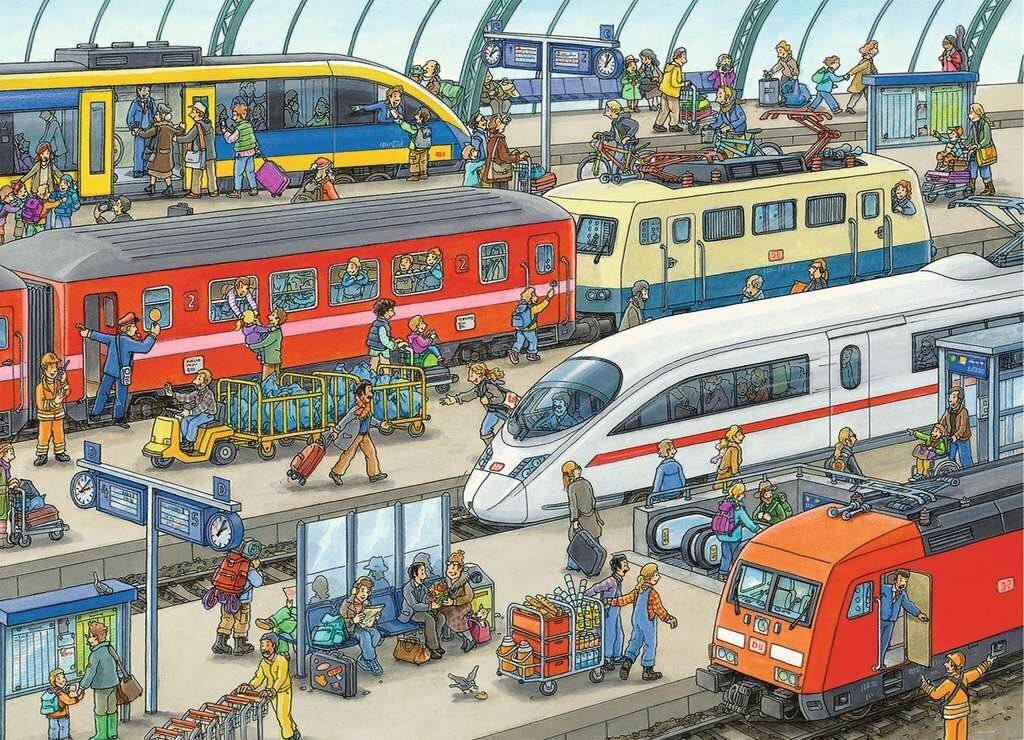 RAVENSBURGER Bahnhof Puzzle 60 Teile