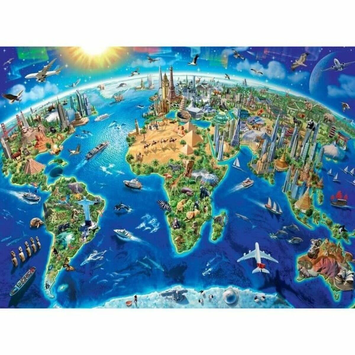 RAVENSBURGER Puzzle Weltansichten Karte XXL 300 Teile