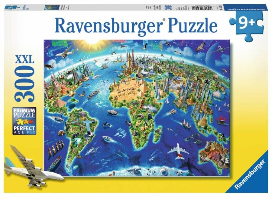 RAVENSBURGER Puzzle Weltansichten Karte XXL 300 Teile