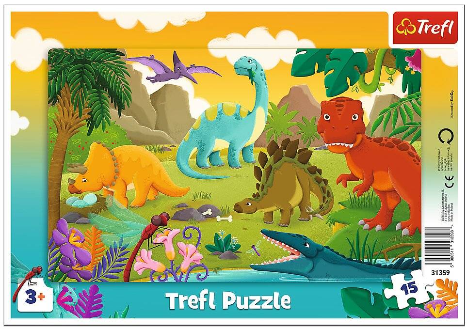 TREFL Puzzle Dinosaurier 15 Teile