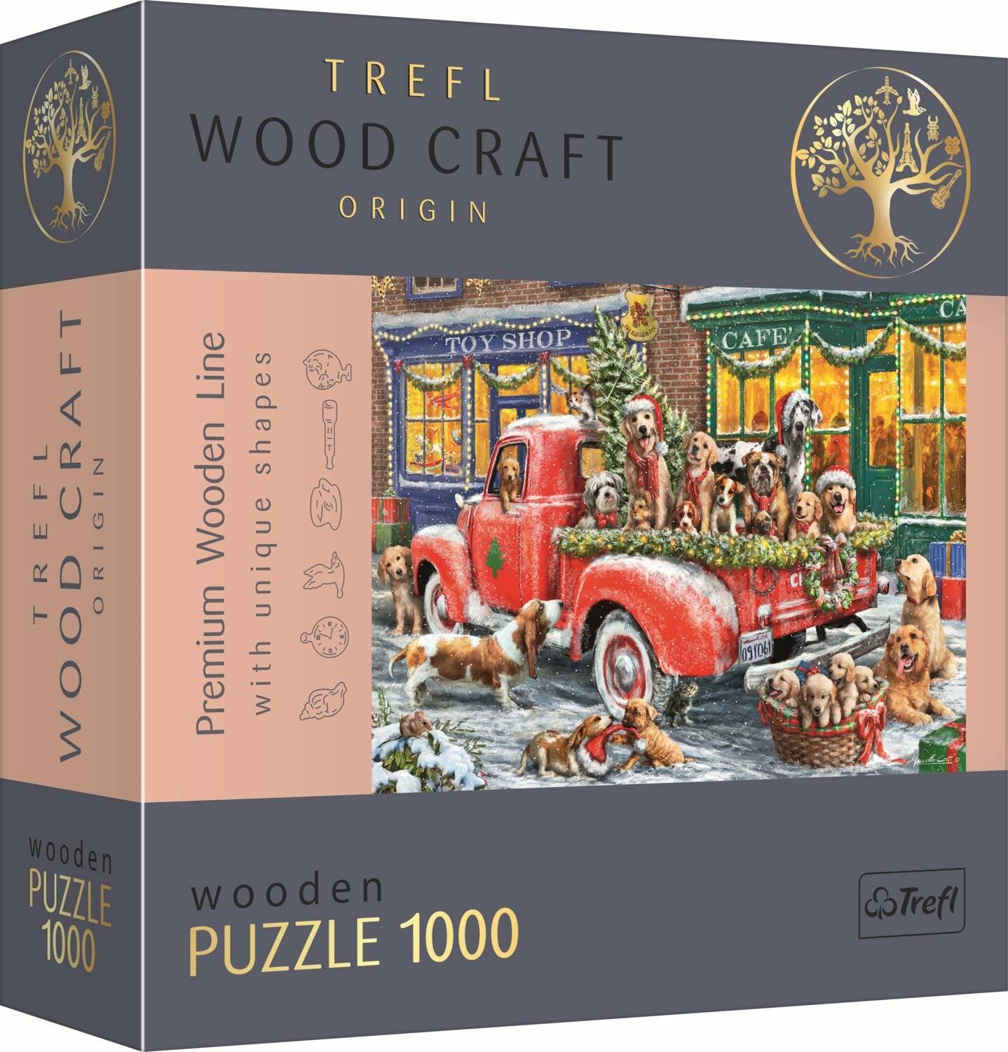TREFL Wood Craft Origin Puzzle Santa's Little Helpers 1000 Teile
