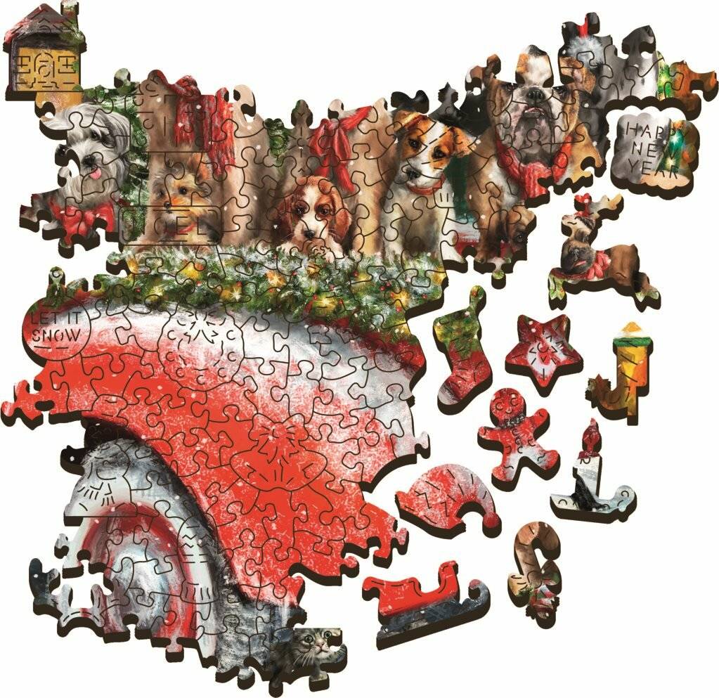 TREFL Wood Craft Origin Puzzle Santa's Little Helpers 1000 Teile