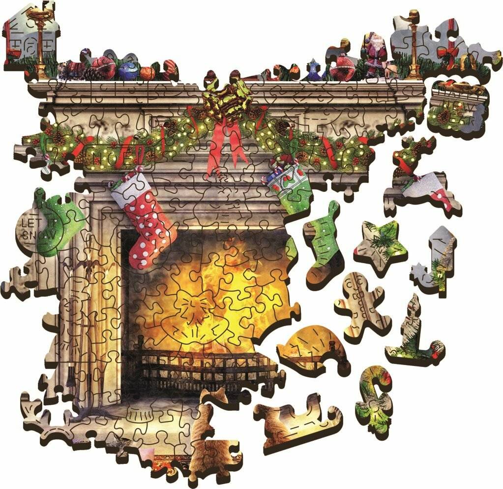 TREFL Wood Craft Origin Puzzle Neben dem Kamin 1000 Teile
