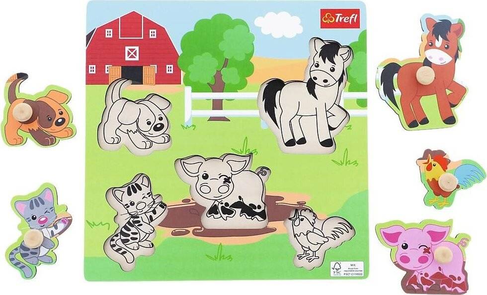 TREFL Holzpuzzle Bauernhof