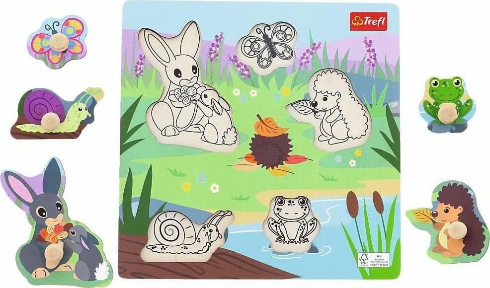 TREFL Holzpuzzle Wiese