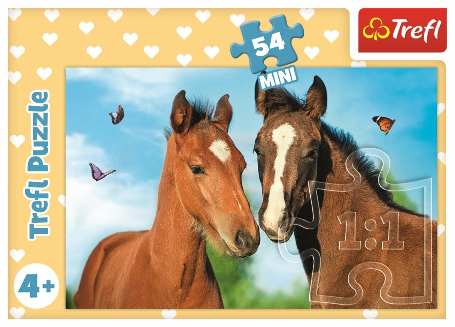 TREFL Puzzle Niedliche Tiere: Pferdepaar 54 Teile