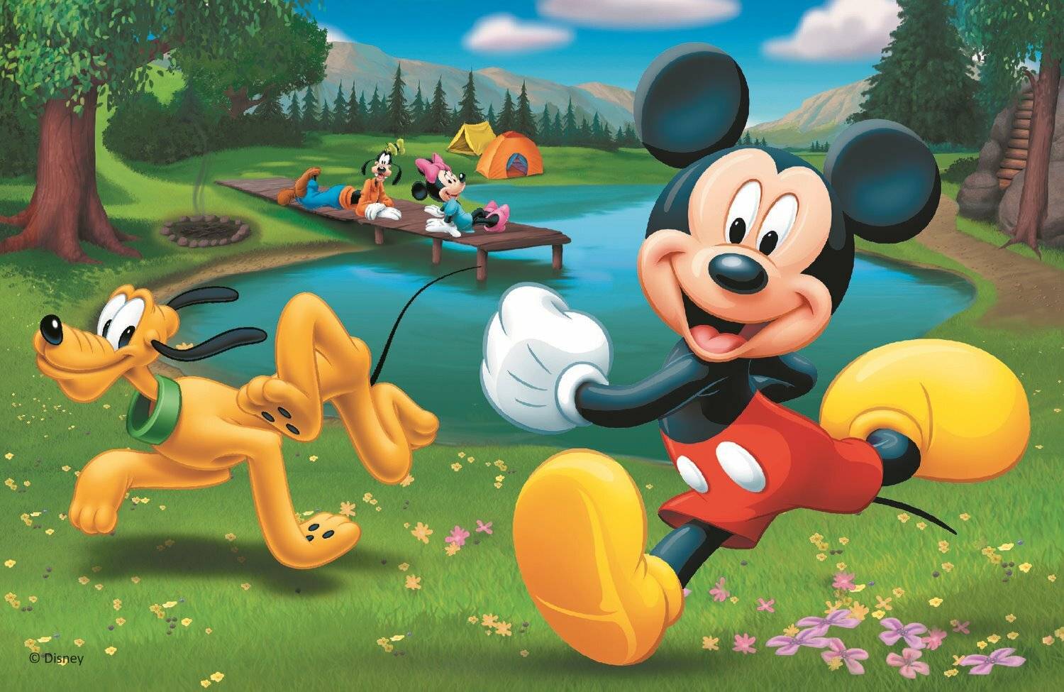 TREFL Puzzle Mickey Mouse: Am See 54 Teile