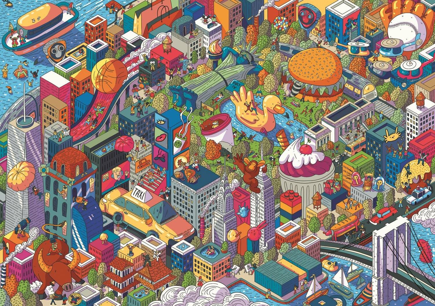 TREFL Puzzle UFT Eye-Spy Imaginary Cities: New York, USA 1000 Teile