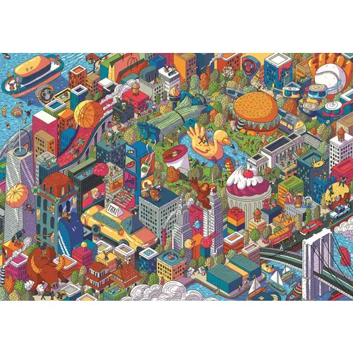 TREFL Puzzle UFT Eye-Spy Imaginary Cities: New York, USA 1000 Teile TREFL Puzzle UFT Eye-Spy Imaginary Cities: New York, USA 1000 Teile