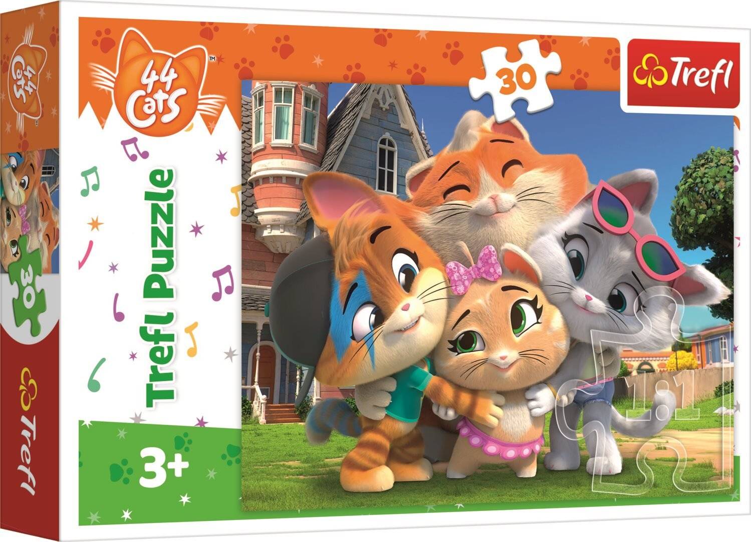 TREFL Puzzle 44 Katzen: Freundschaft 30 Teile