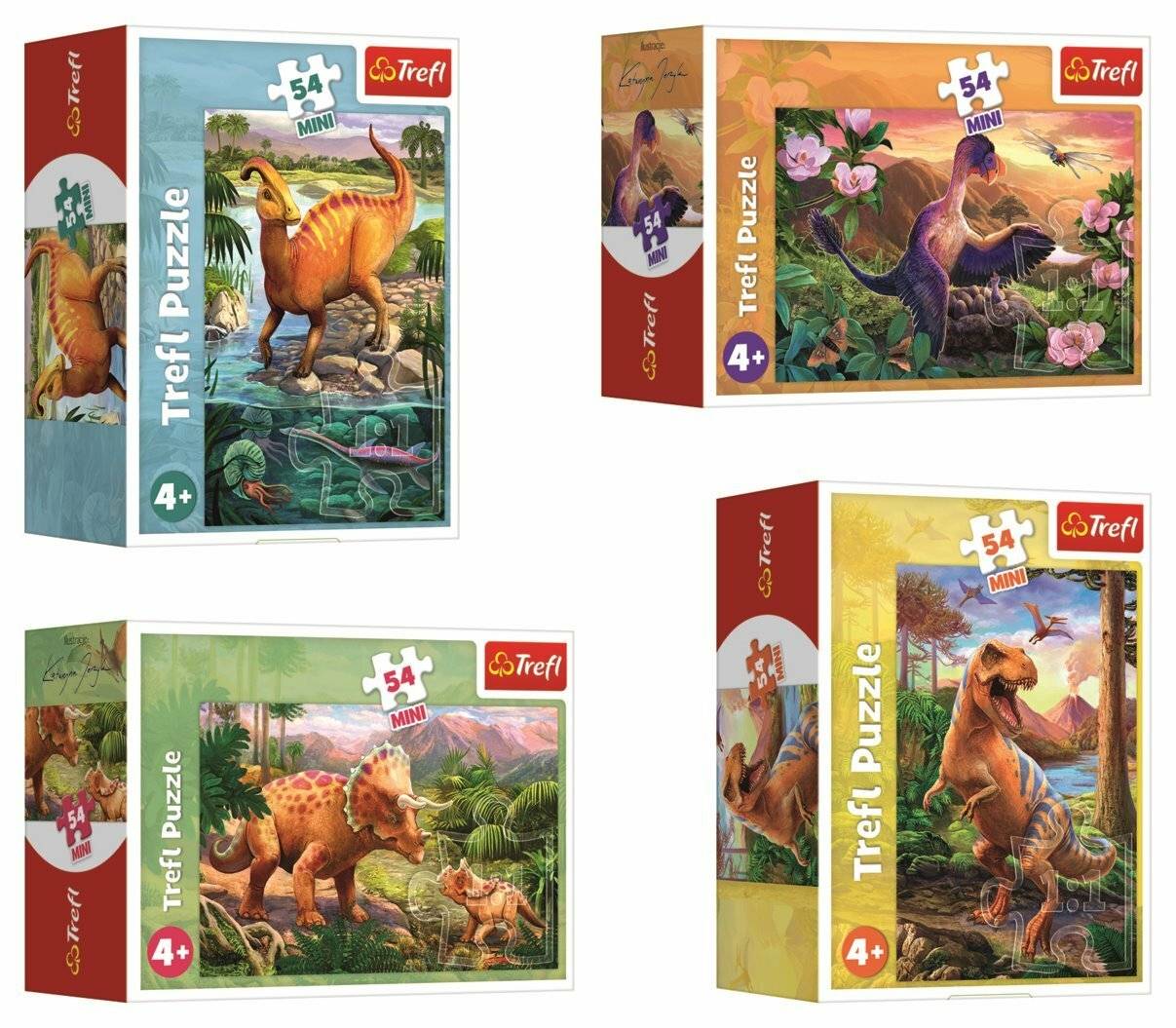 TREFL Display Puzzle Amazing Dinosaurs 54 Teile (40 Stück)