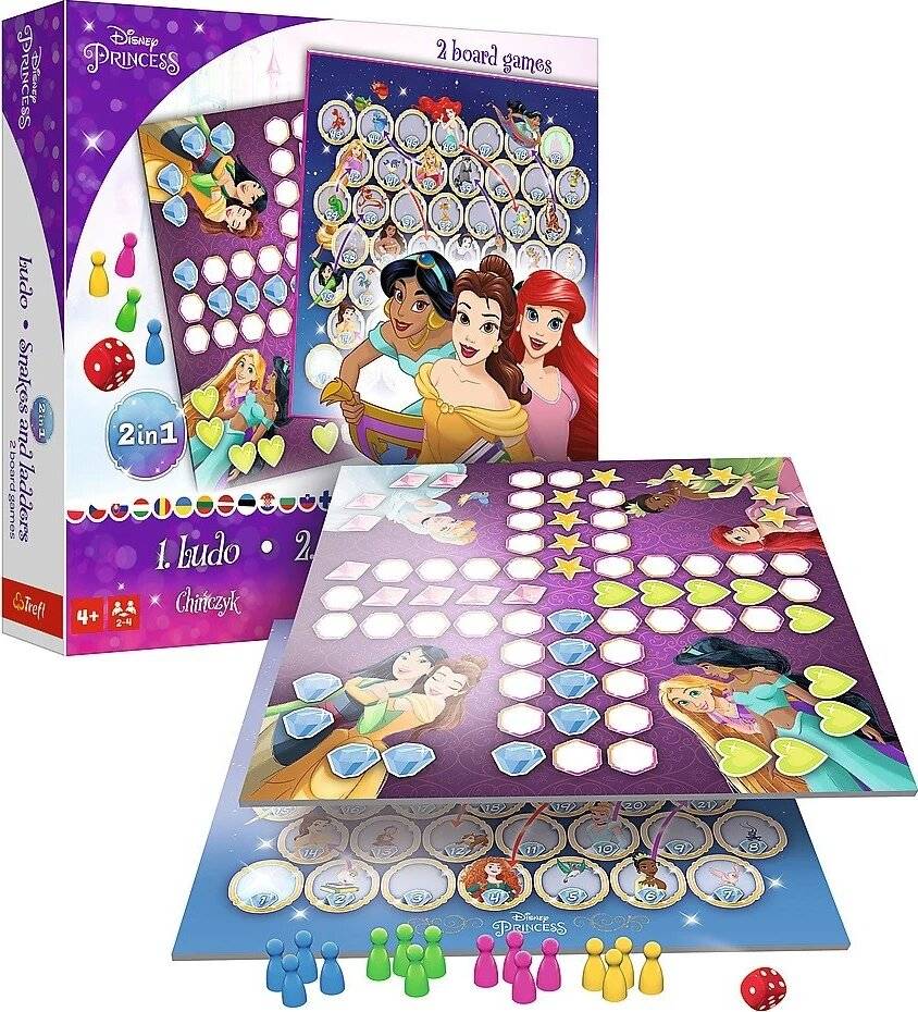 TREFL Disney Princesses Spiele, 2in1: Mann, sei nicht böse