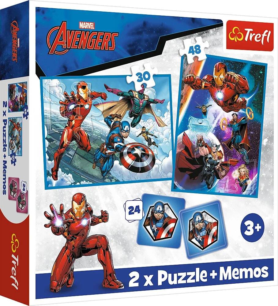 TREFL 3in1 Avengers: Helden in Aktion (2x Puzzle + Memory-Spiel)