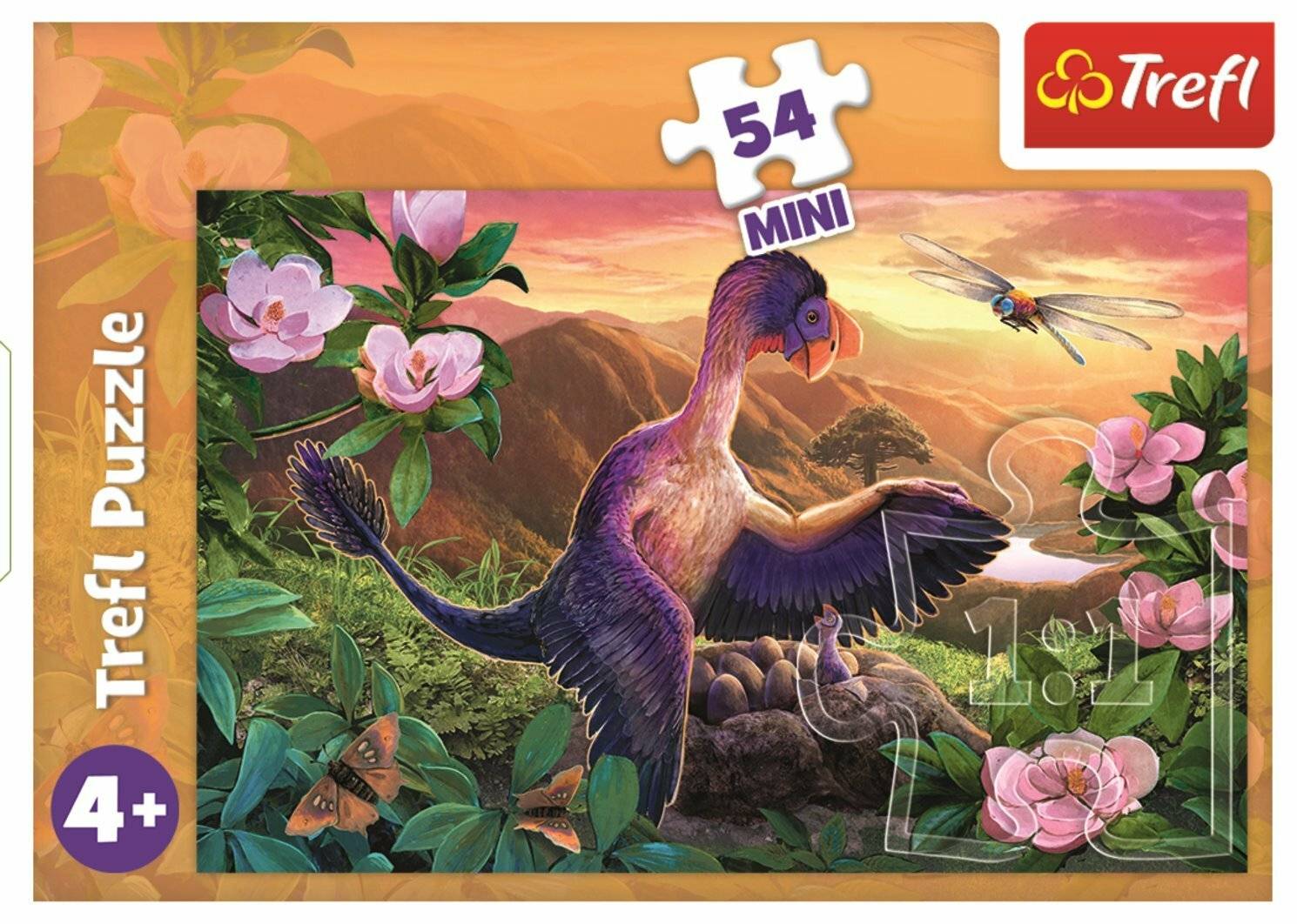 TREFL Puzzle Amazing dinosaurs: Mikroraptor im Nest 54 Teile