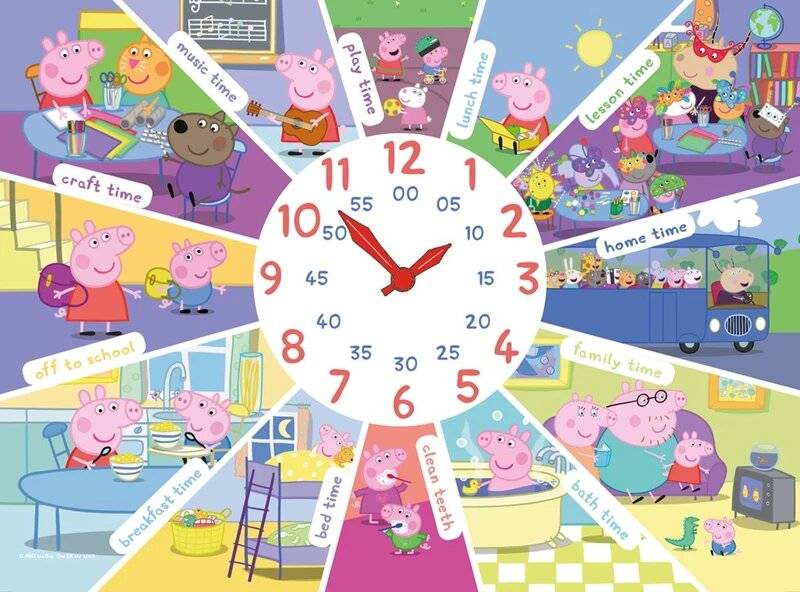 RAVENSBURGER Pepin Schwein-Puzzle mit Uhr 60 Teile
