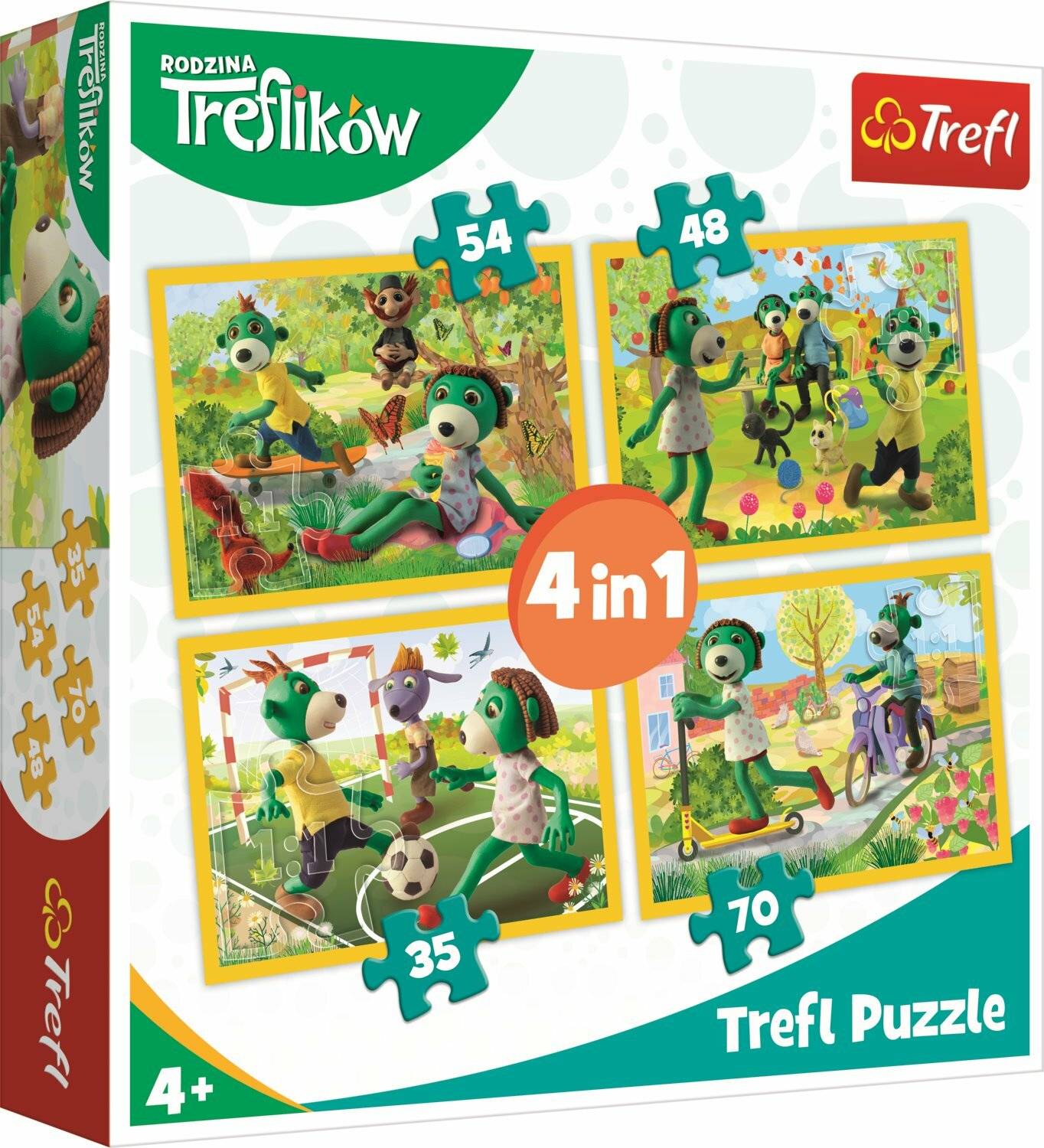 Puzzle Treflings: Zusammen 4in1 (35,48,54,70 Teile)