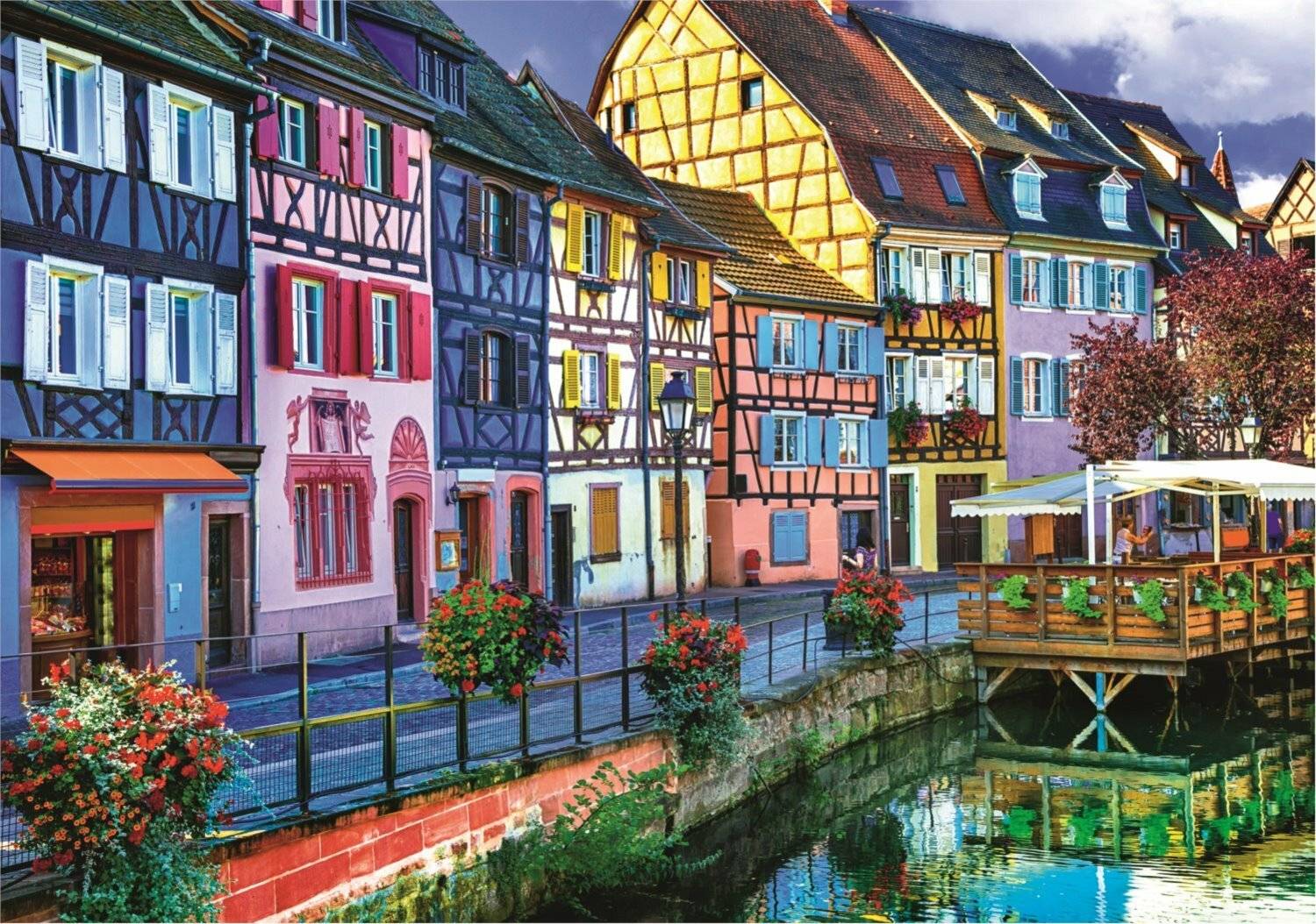 TREFL Puzzle mit Sortierer 2in1 Colmar, Frankreich 1000 Teile