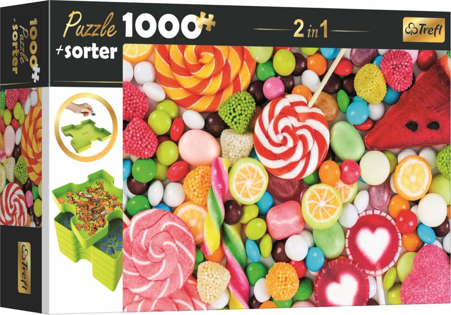 TREFL Puzzle mit Sortierer 2in1 Sweets 1000 Teile