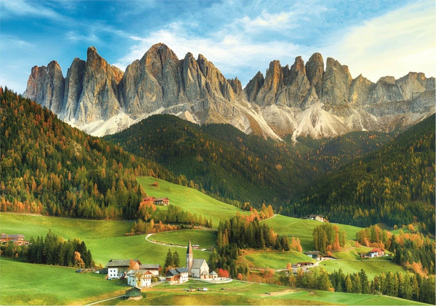 TREFL Puzzle mit Sortierer 2in1 Dolomiten, Italien 1000 Teile
