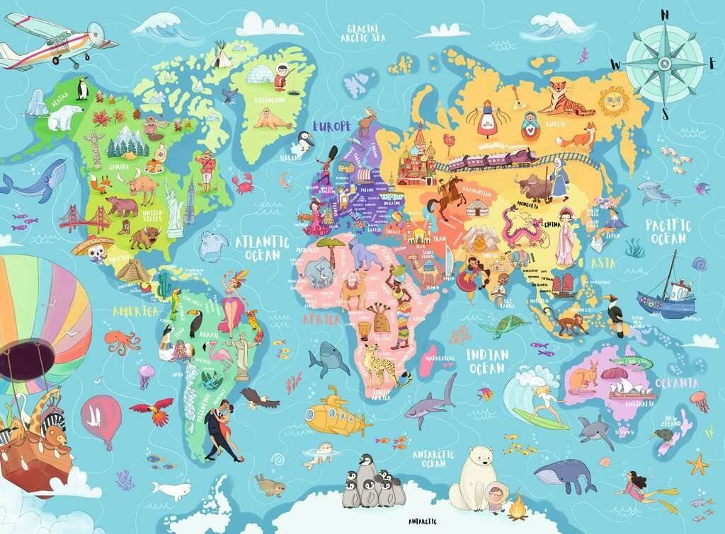 RAVENSBURGER Weltkartenpuzzle XXL 100 Teile