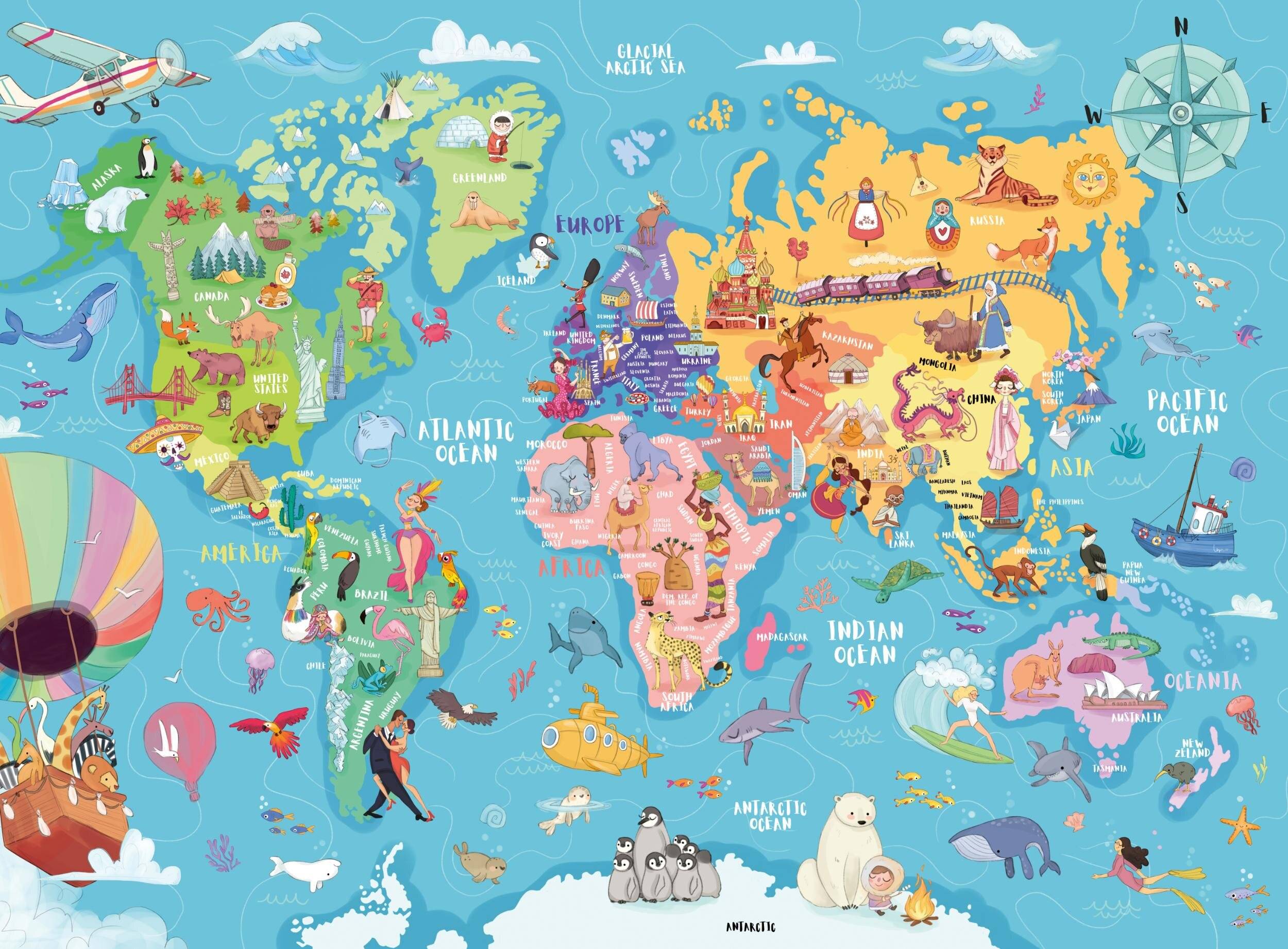 RAVENSBURGER Weltkartenpuzzle XXL 100 Teile