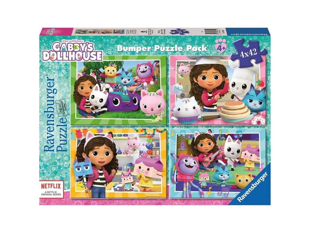 4 Puzzle 42 Teile - Gabbys Puppenhaus
