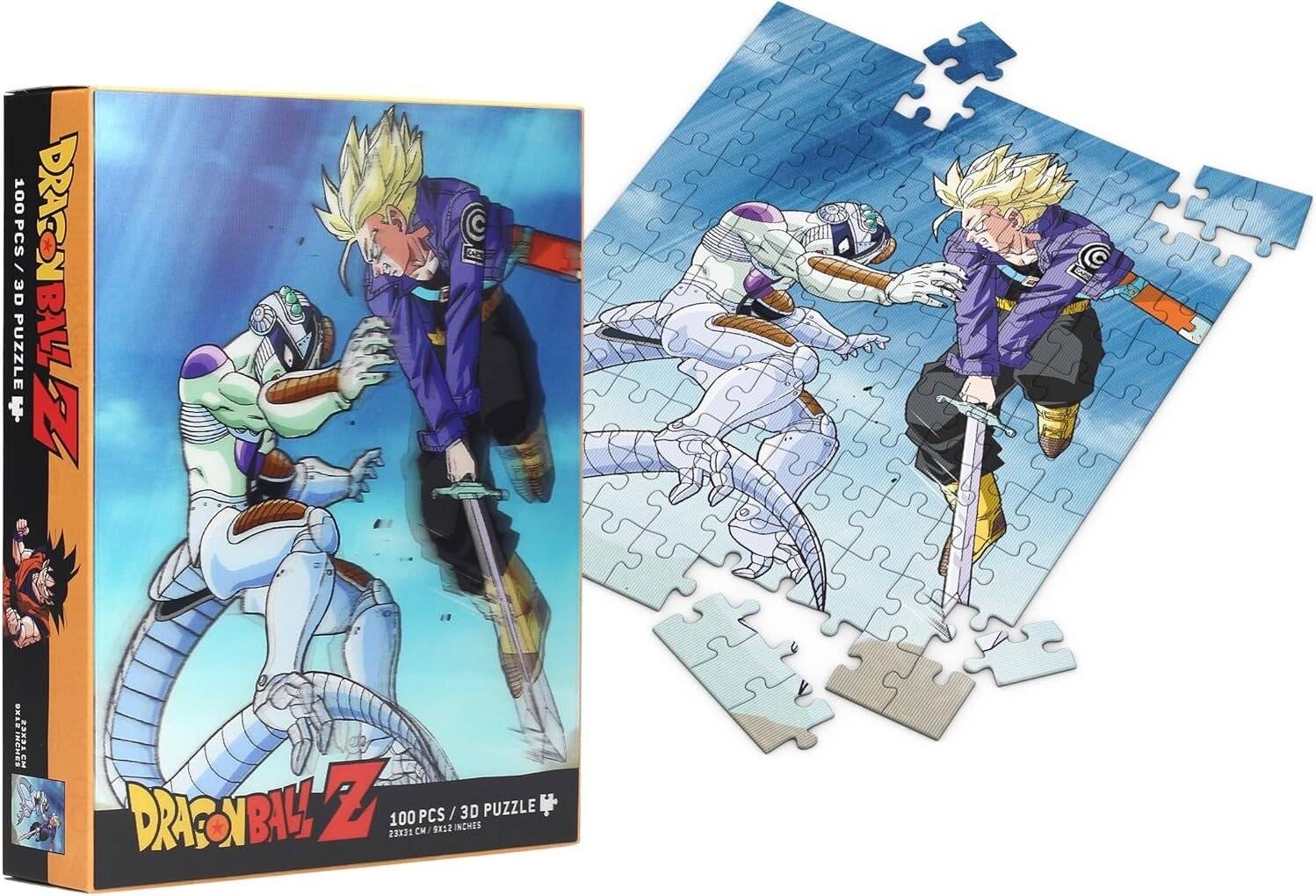 Dragon Ball Z Puzzle mit 3D-Effekt Trunks vs Frieza (100 Teile)
