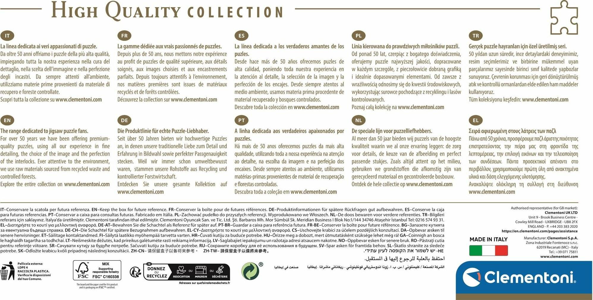 CLEMENTONI Elefantenherde Panorama-Puzzle 1000 Teile