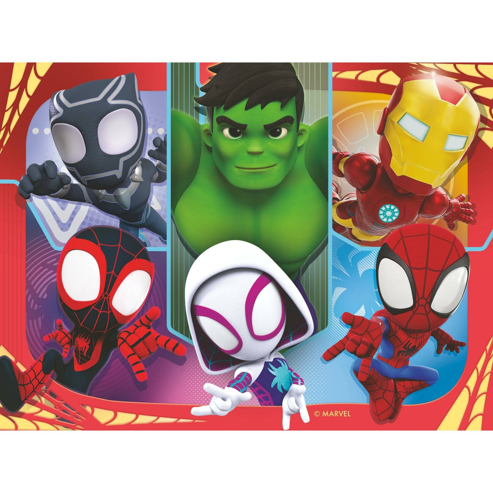 Puzzle 4 in einer Schachtel - Spidey