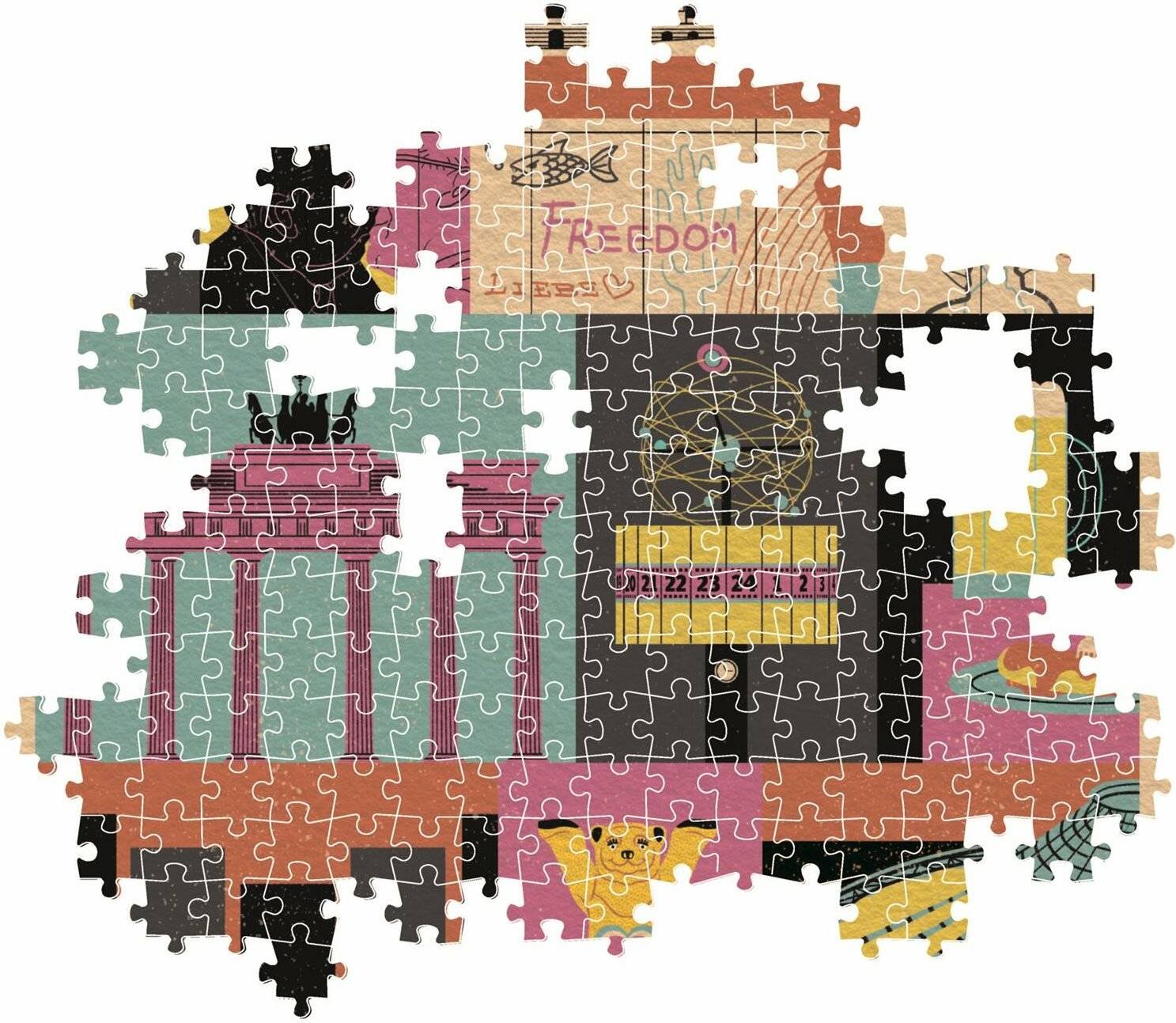 1000 Teile Puzzle - Das Papierhaus: Berlin D